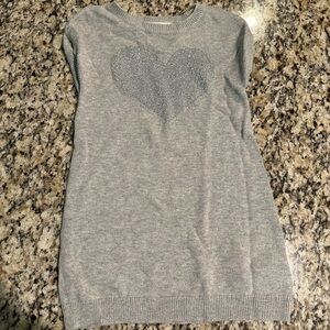 Old Navy Gray Kids Casual Dress with Heart Design